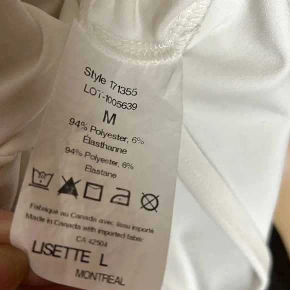 LISETTE Blouse,women M.twist side knot,V-neck,asymmetrical hem,classic,career EC - Picture 13 of 14